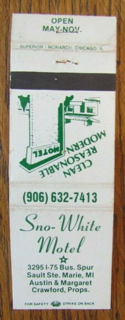 Sno-White Motel - Matchbook (newer photo)